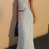 Halter Neck Top and Foldable Maxi Skirt Set – product detail view 1