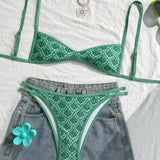 Juno Flattering Floral Two-Piece Bikini Set – product detail view 4