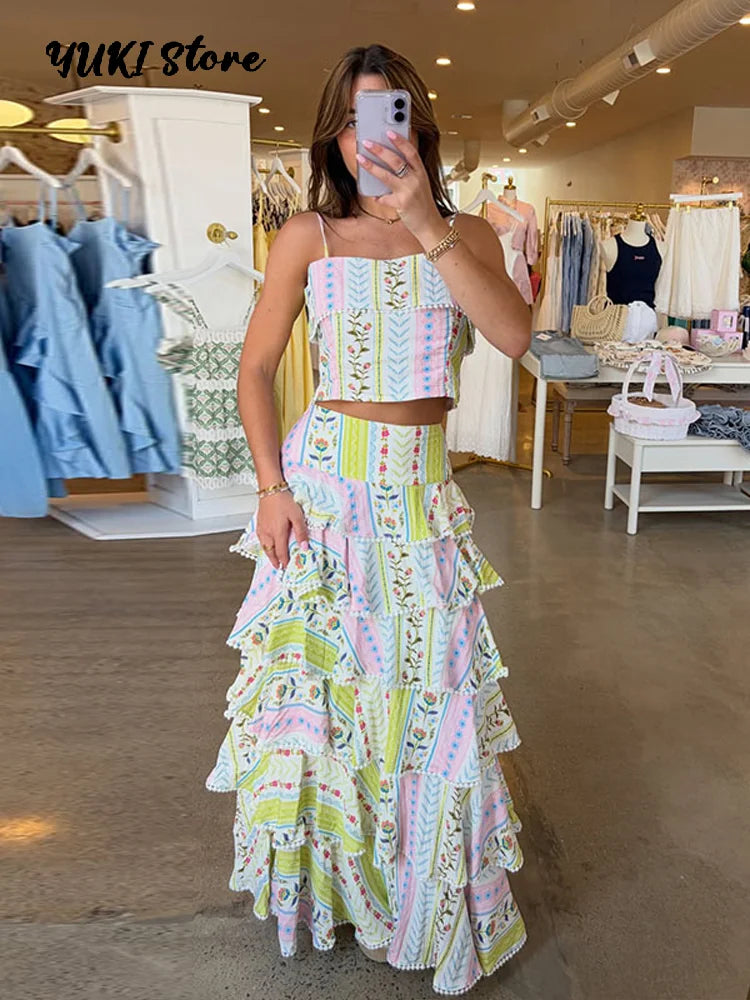Harper Contemporary Floral Ruffle Skirt Set – primary product view
