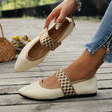 Knit Ballet Flats with Pointed Toe