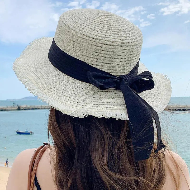 Lola Versatile Bow-Detail Straw Sun Hat – product detail view 5