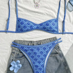 Juno Flattering Floral Two-Piece Bikini Set – product detail view 3
