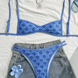 Juno Flattering Floral Two-Piece Bikini Set – product detail view 3
