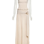 Ula Elegant Ruched Open-Back Skirt Set – product detail view 3