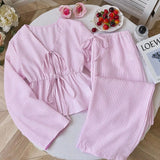 Striped V Neck Blouse and Wide Leg Trouser Set – product detail view 10