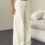 Pleated Wide Leg Trousers with High Waist – product detail view 4