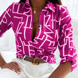 Hana Elegant Striped Long-Sleeve Shirt – product detail view 2