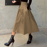 Solid Swing Maxi Skirt