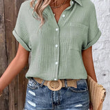 Cove Short-Sleeve Cotton Button-Up Shirt