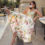 Aria Elegant Floral Halter Maxi Dress – product detail view 2