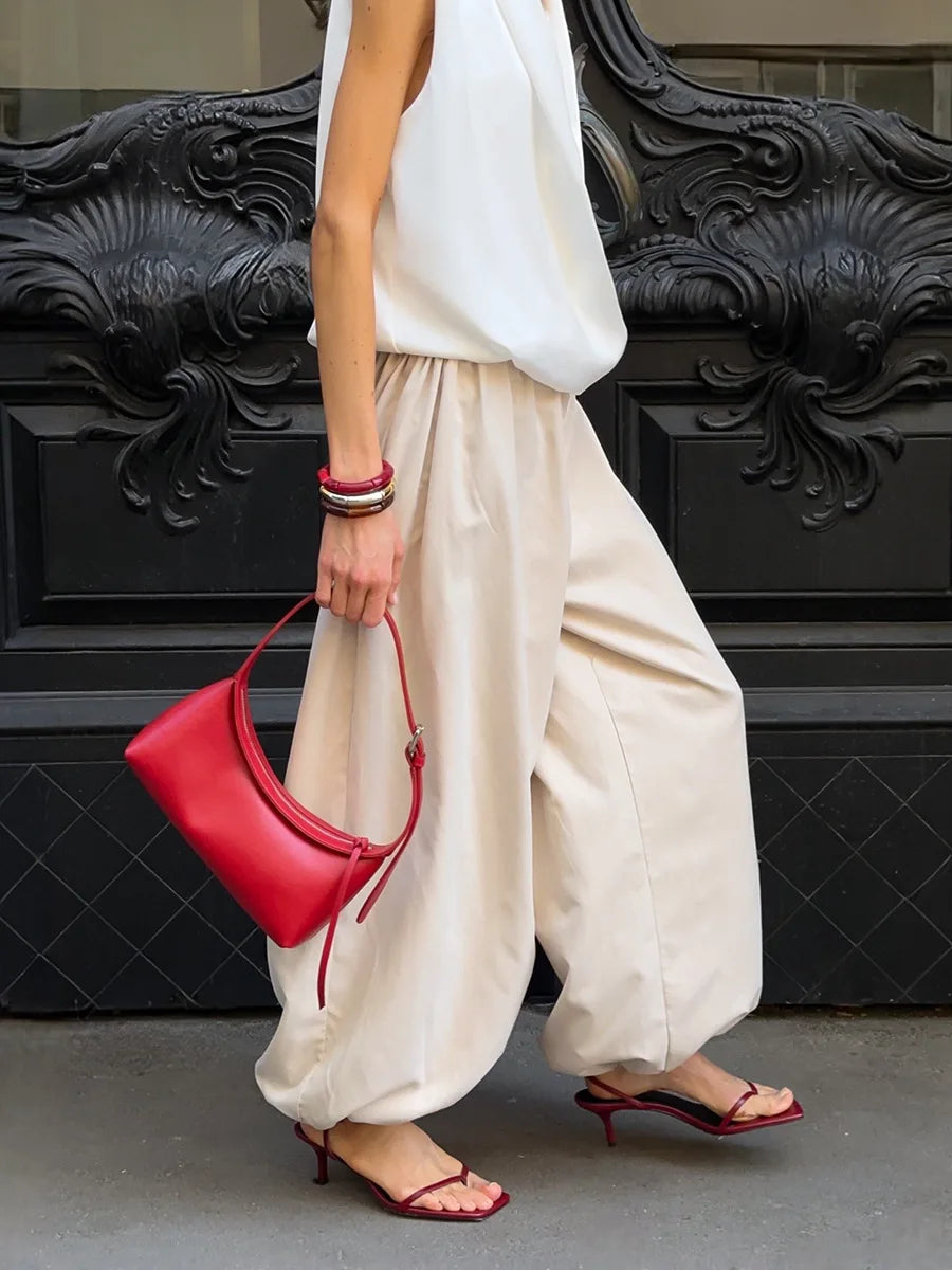 Cotton Lantern Trousers with Wide Leg – product detail view 7