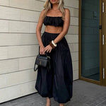 Cotton Lantern Trousers with Wide Leg – alternate product view