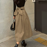 Solid Swing Maxi Skirt