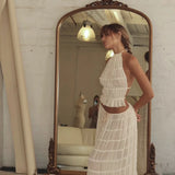 Halter Neck Top and Foldable Maxi Skirt Set – product detail view 3