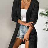 Alba Longline Open-Front Knit Cardigan