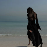 Indie Flattering Ruffle V-Neck Beach Cover-Up – product detail view 3