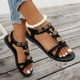 Briar Comfortable Floral Flat Sandals – product detail view 2
