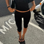 Skinny Capri Trousers with Split Hem – product detail view 2
