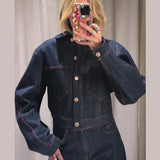 Nell Contemporary High-Waist Denim Trouser Set – product detail view 2