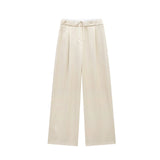 Dune High-Waist Wide-Leg Flared Pants