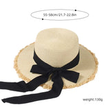 Lola Versatile Bow-Detail Straw Sun Hat – product detail view 4