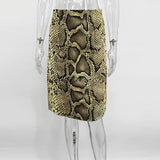 Veda Snakeskin High-Waist Midi Skirt