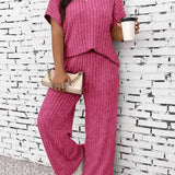 Batwing Sleeve Top and Straight Leg Trouser Set – product detail view 9