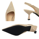 Black Kitten Heels with Cut Out Detail