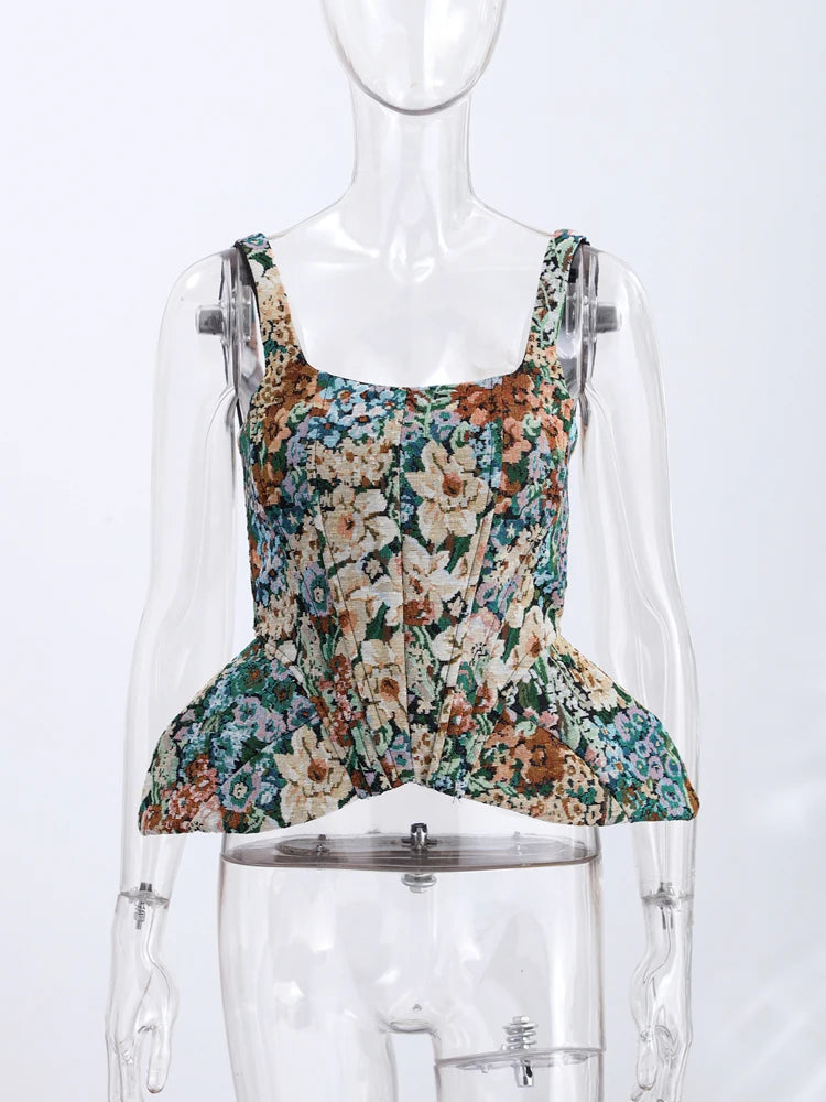 Haven Elegant Floral Open-Back Top – product detail view 3