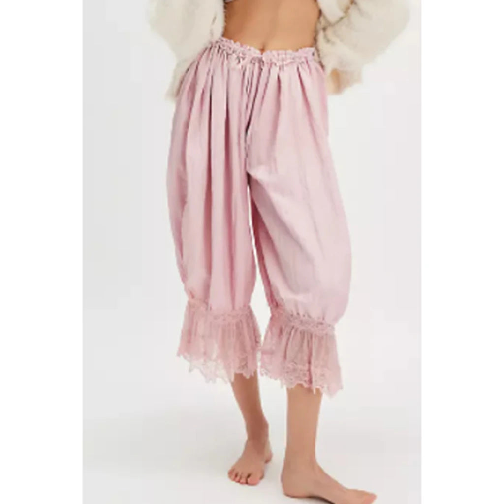 Floral Lace Lantern Trousers with Drawstring Waist – product detail view 6