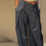 Striped Pleated Trousers with High Waist – product detail view 4