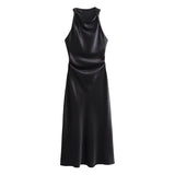 Satin Slip Midi Dress