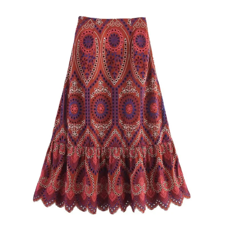 Iris Contemporary Pleated Ruffle Skirt Set – product detail view 3