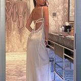 Satin Corset Mini Dress with Lace Panels