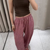 Checked Lantern Trousers with Drawstring Waist – product detail view 4