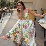 Aria Elegant Floral Halter Maxi Dress – product detail view 3