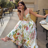Aria Elegant Floral Halter Maxi Dress – product detail view 3