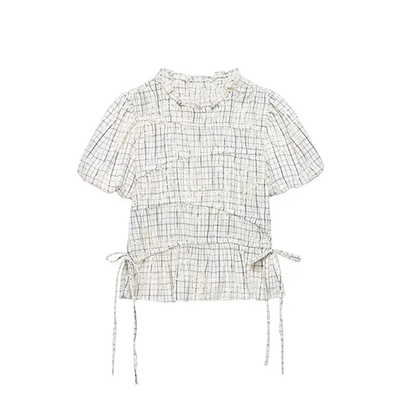Kit Contemporary Checked Embroidered Skirt Set – alternate product view