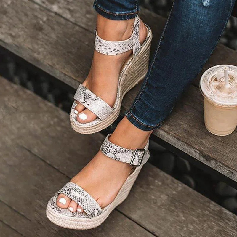 Kenzie Classic Wedge Cross-Strap Sandals – product detail view 2