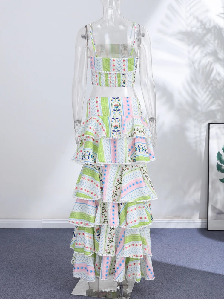 Harper Contemporary Floral Ruffle Skirt Set – product detail view 4
