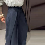 Striped Pleated Trousers with High Waist – product detail view 2