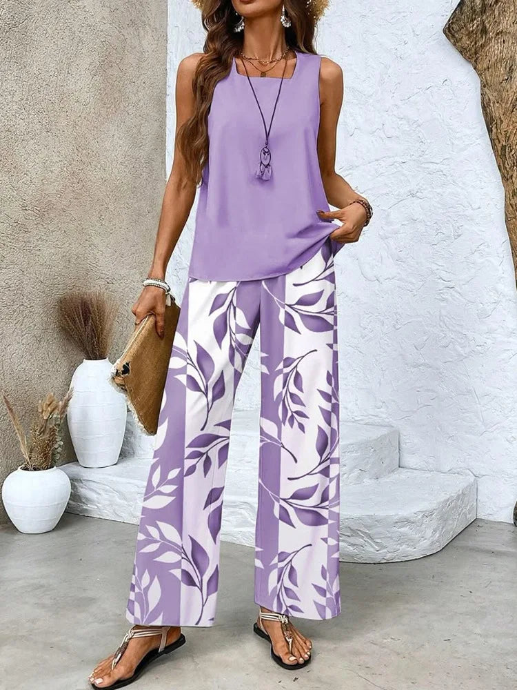 Rue Relaxed Sleeveless Two-Piece Trouser Set – alternate product view