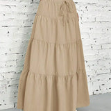 Panelled Maxi Skirt with Adjustable Straps – product detail view 3