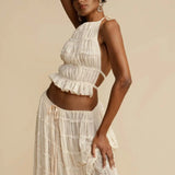 Halter Neck Top and Foldable Maxi Skirt Set – product detail view 4