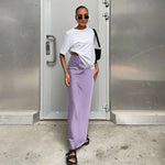 Satin Trumpet Maxi Skirt with High Waist – product detail view 11