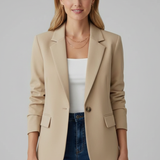 Alma Tailored Single-Button Blazer