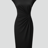 Camille Ruched-Waist Knee-Length Dress