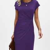 Camille Ruched-Waist Knee-Length Dress