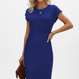 Camille Ruched-Waist Knee-Length Dress
