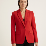 Alma Tailored Single-Button Blazer – studio front view